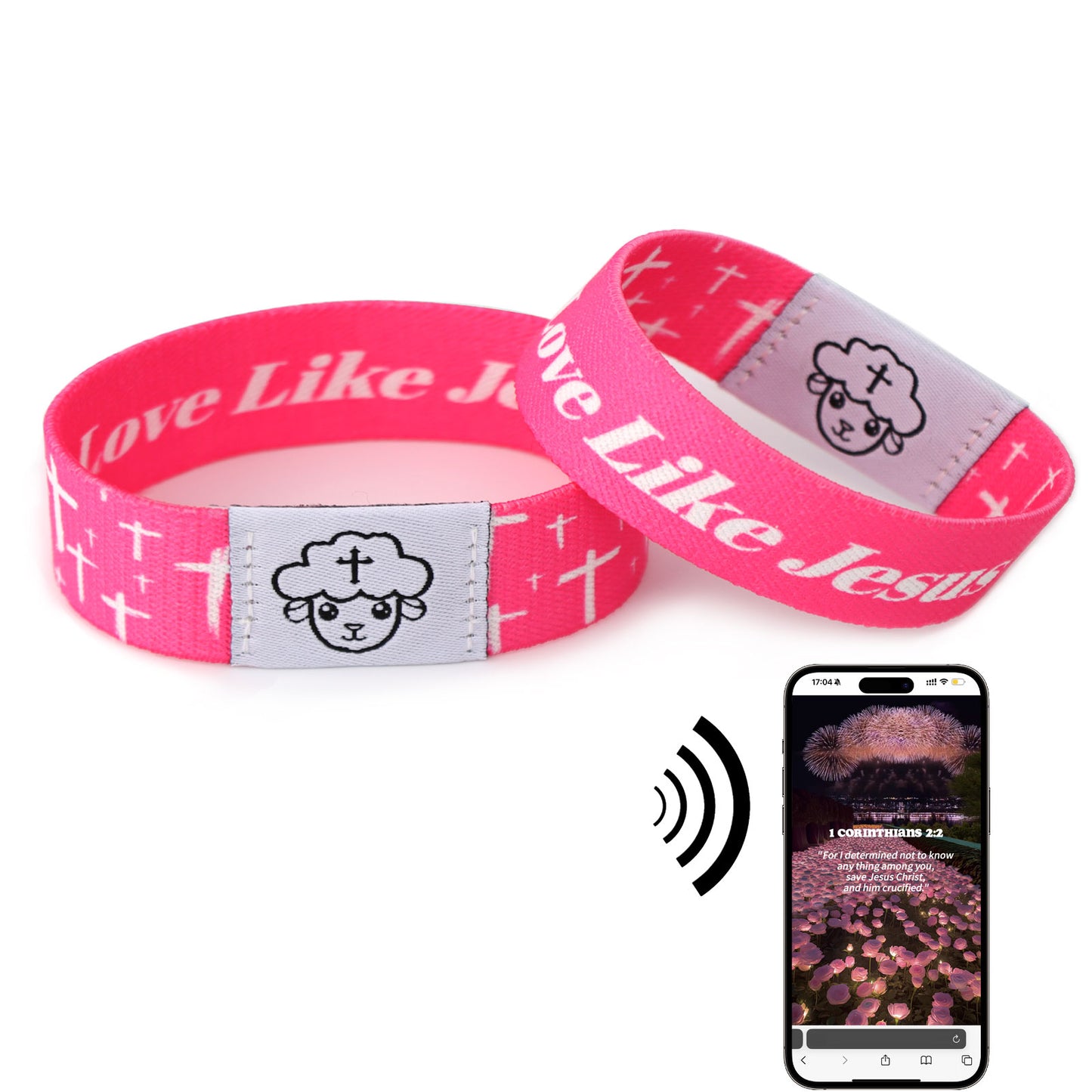 FaithWrist Daily Bible Verse Bracelet - Waterproof, Stretchable & Reversible with Upgraded Chip for Enhanced Performance