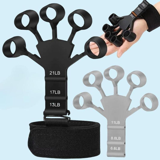 Adjustable Hand Grip Strengthener, 2-Pack Finger Exerciser and Stretcher for Strength Training and Hand Rehab, Portable Home Gym Tool for Anxiety Relief, Summer or Fall Gift for Men