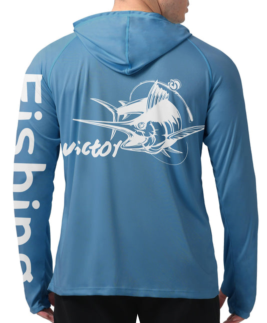 Blue-Fish Design UPF 50+ Sunscreen Hoodie