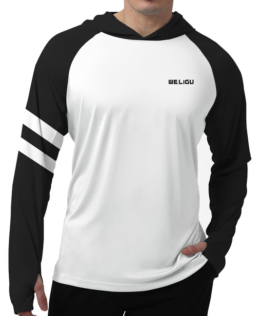 Black Line Color Block UPF 50+ Sunscreen Hoodie