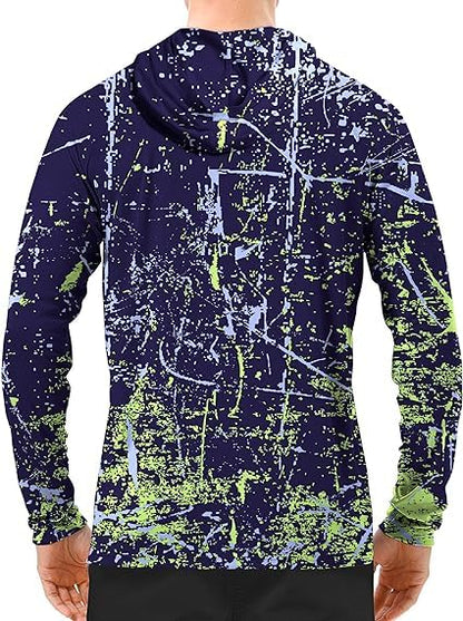 Purple Splash-Ink UPF 50+ Sunscreen Hoodie