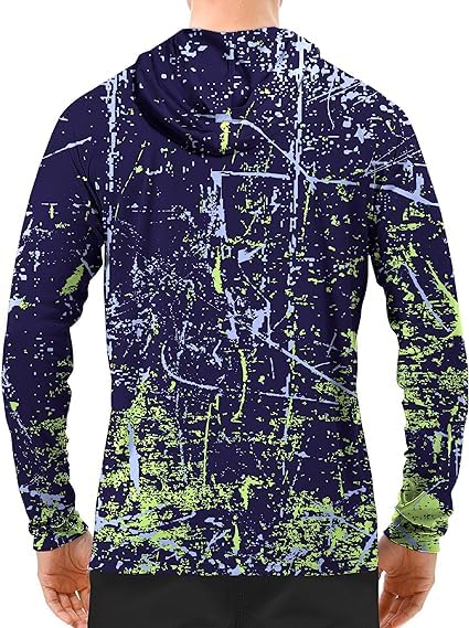 Purple Splash-Ink UPF 50+ Sunscreen Hoodie