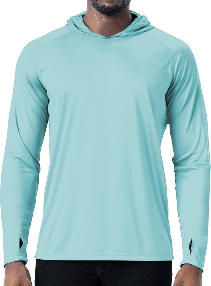 Azure Solid Color UPF 50+ Sunscreen Hoodie