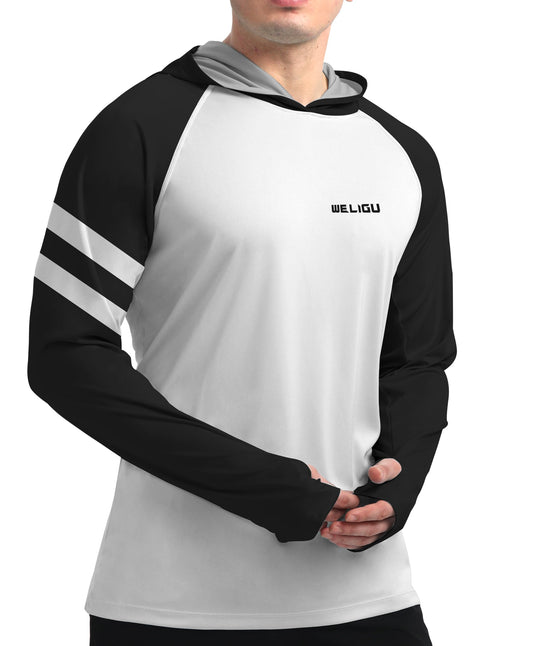 Black Line Color Block UPF 50+ Sunscreen Hoodie