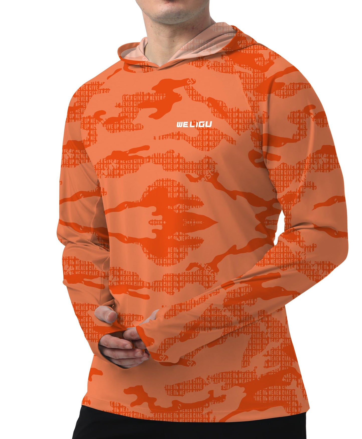 Orange Design UPF 50+ Sunscreen Hoodie
