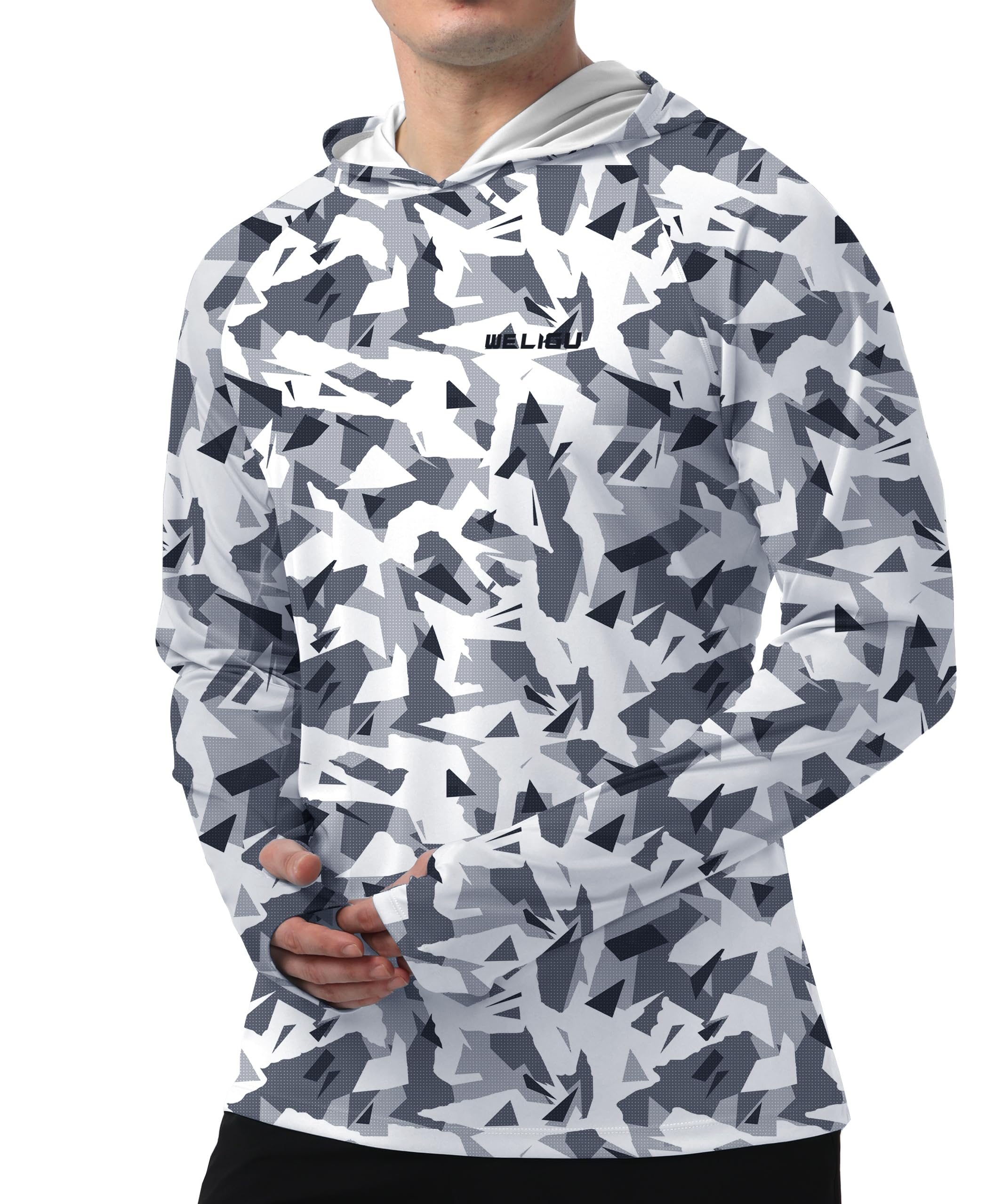 Grey Camouflage UPF 50+ Sunscreen Hoodie