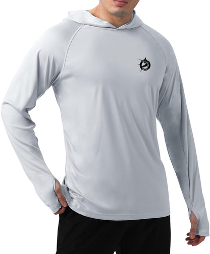 Grey-Fish Design UPF 50+ Sunscreen Hoodie