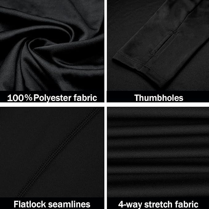 Pure Black Solid Color UPF 50+ Sunscreen Hoodie