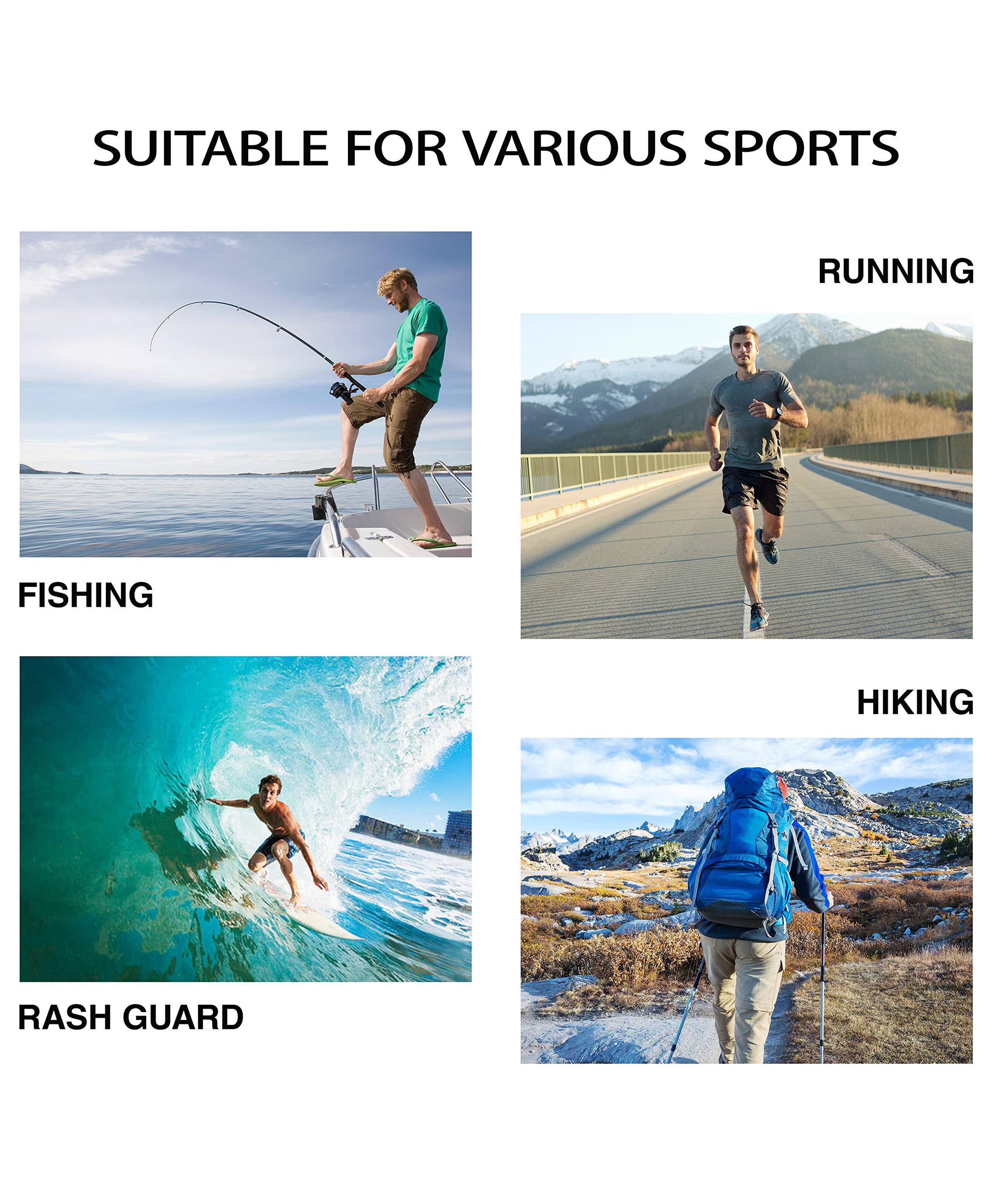 Men's UPF 50+ Sun Protection Hoodie Lightweight Long Sleeve