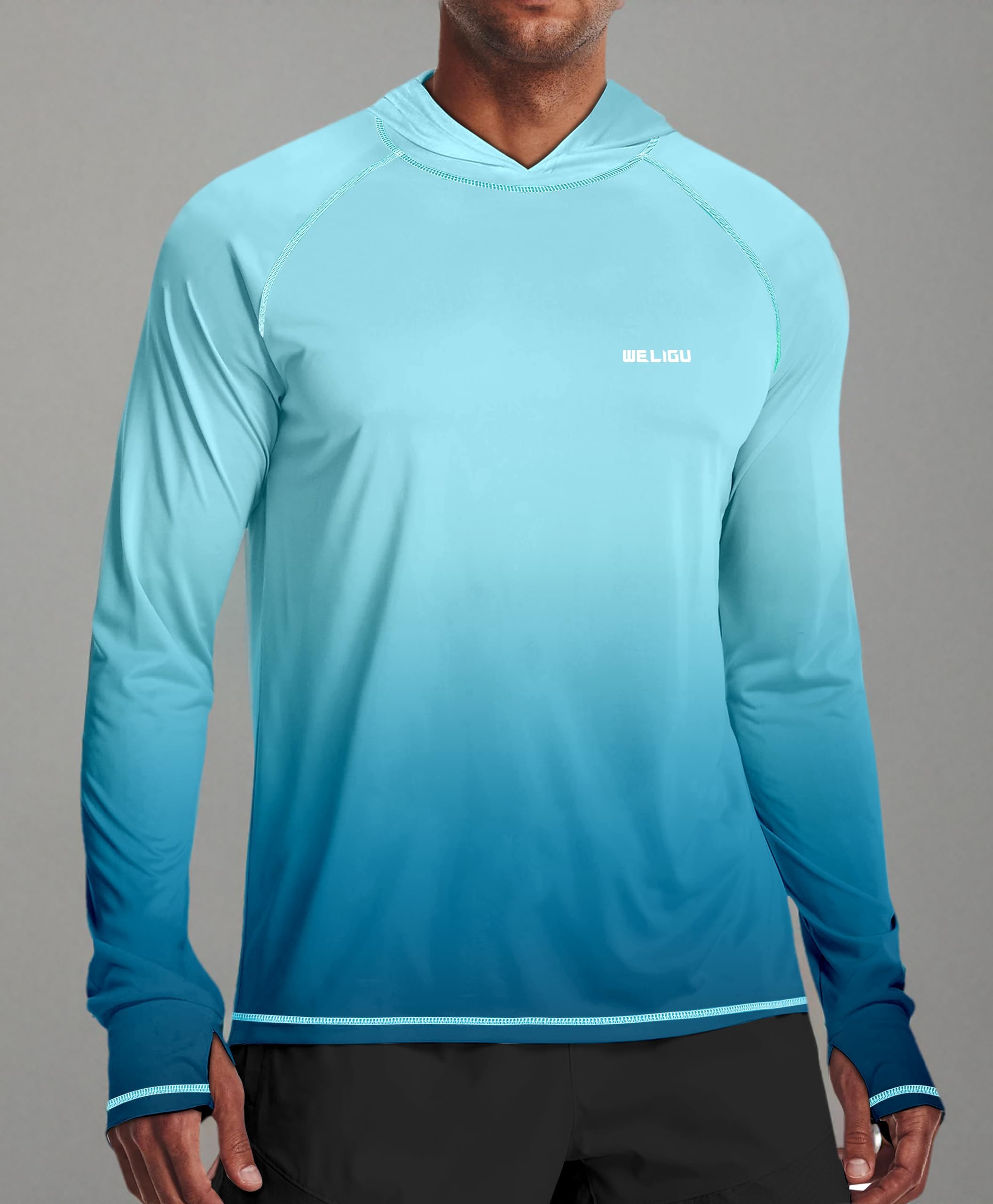 Green Gradient UPF 50+ Sunscreen Hoodie