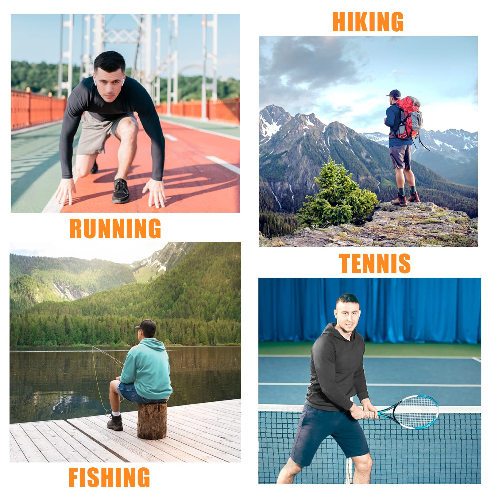 Pure Black Solid Color UPF 50+ Sunscreen Hoodie